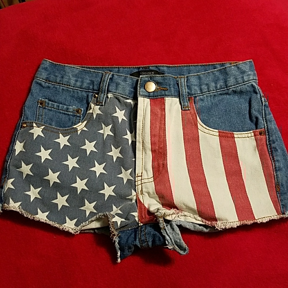 Forever21 American flag shorts
